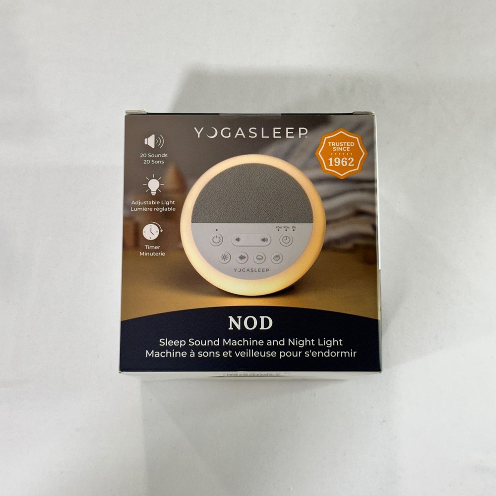 Yogasleep Nod Sleep‎ Sound Machine and Night Light White Noise 20 Sounds New